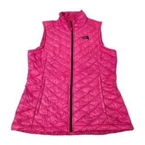 The North Face Women's Thermoball Vest Pink Quilted Insulated Size Medium